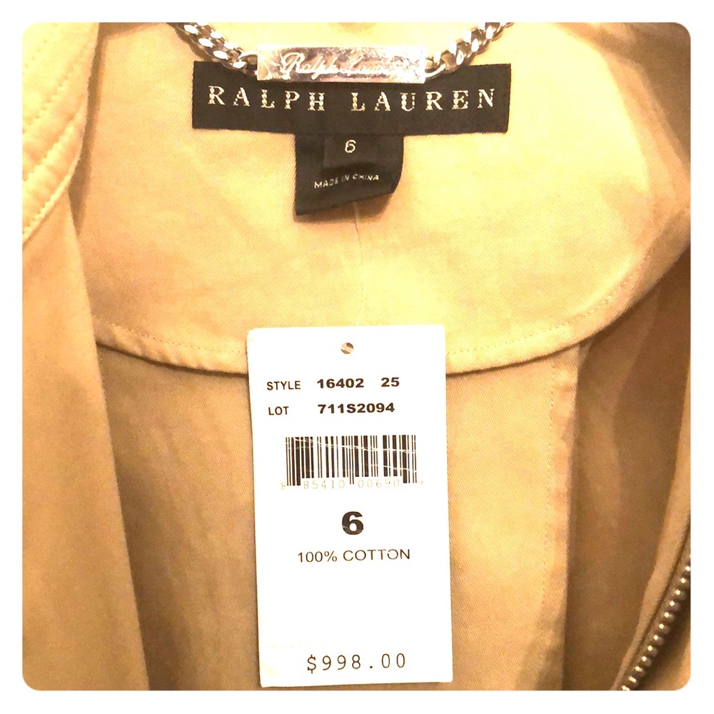 Ralph Lauren safari jacket with Bloomingdales tag